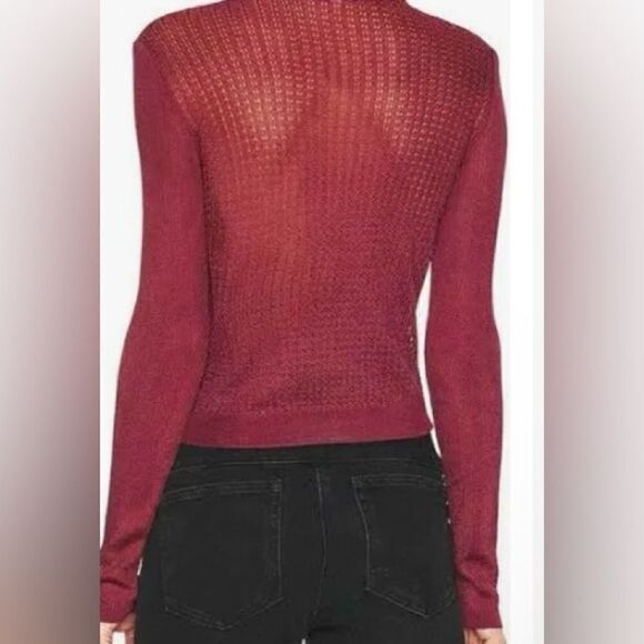 🛍️Free People H2O Crew pullover Top in Row garnet size: Medium 🎉Long sleeve ✨ - Picture 3 of 12